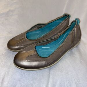 Ecco Shoes Women’s Bluma Mesh Ballet Flats Grey Slip On